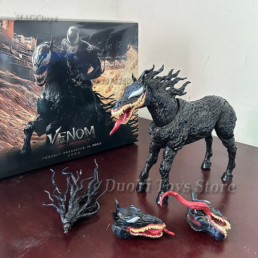 Venom The Last Dance: Venom Anime Action Figure Venom Horse Change Face Statue Model Toys Collectible Christmas Halloween Gifts-EXPROTAS