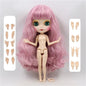 ICY DBS Blythe Doll 1/6 BJD Joint Body 30cm Pink Hair White Skin Nude Anime Toy