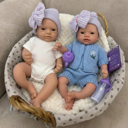 AnjoDoll 13 Inch Silicone Reborn Girl Doll Open Mouth Painted Unpainted Kit