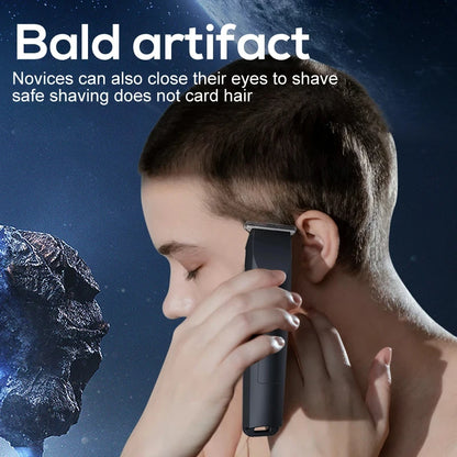 Electric Hair Clipper Hair Trimmer Cordless USB Adjustable Cutter Head for Men