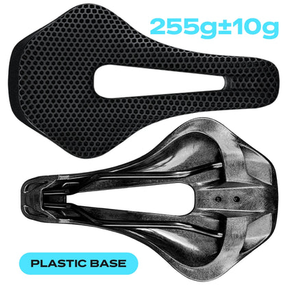 RYET 3D Printed Carbon Saddle Ultralight Hollow Breathable for MTB Gravel Road