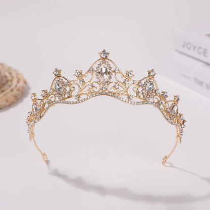 Korean Style Girl Bridal Tiara Hair Accessory for Weddings and Parties