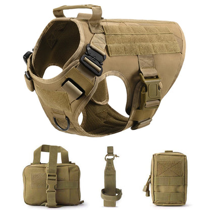 Tactical Military Vest Dog Harness & Leash Set for German Shepherds All Breeds