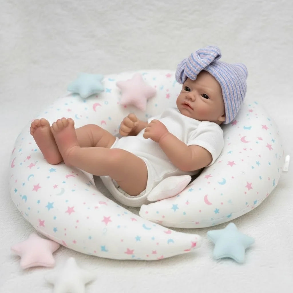 AnjoDoll 13 Inch Silicone Reborn Girl Doll Open Mouth Painted Unpainted Kit