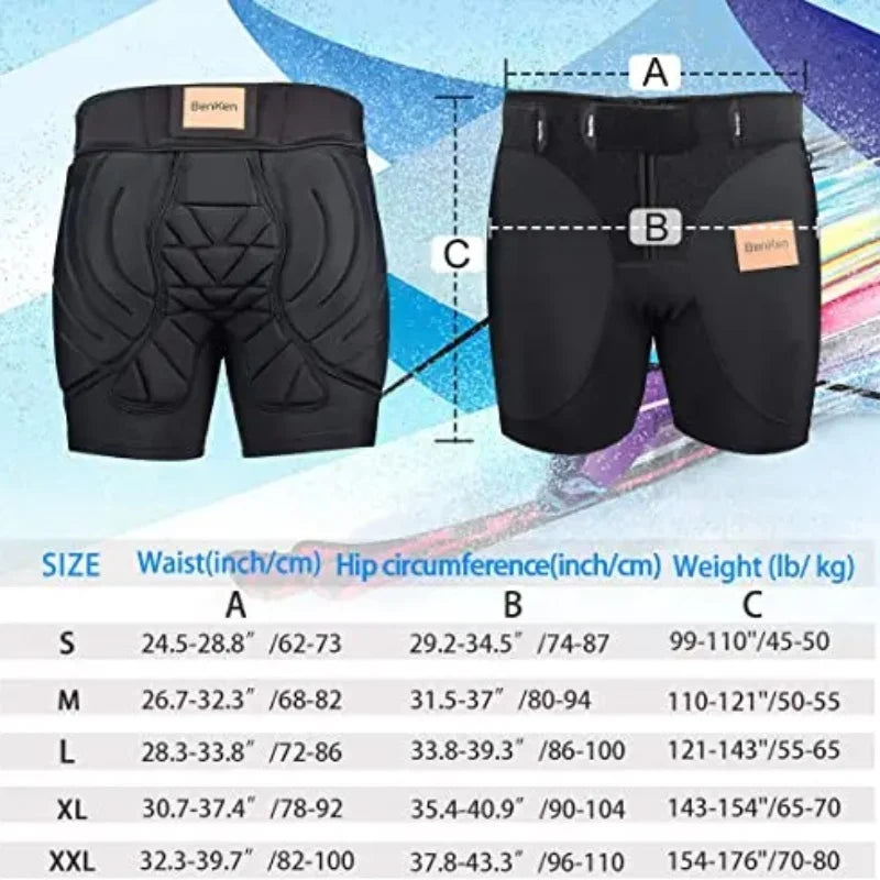 EXPROTAS Pants Hip Protection for Skiing Snowboarding Cycling Riding