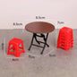 Miniature Vintage Table and Chair Set Dollhouse Furniture for Kids Play