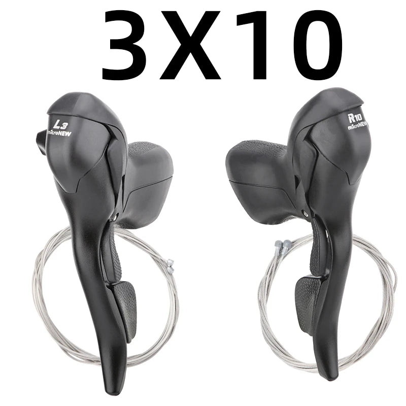 MicroNEW Road Bike Shifter 3x7 3x8 3x9 3x10 Speed Brake Levers Bicycle 2x7 2x8 2x9 2x10 Speed Front Derailleur For Shimano-EXPROTAS
