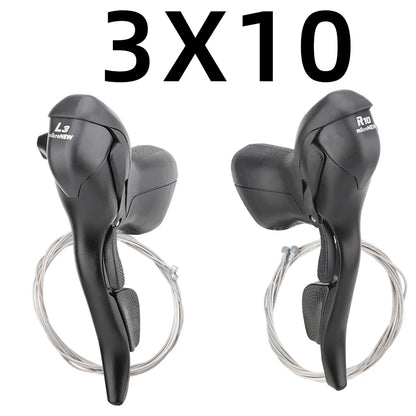 MicroNEW Road Bike Shifter 3x7 3x8 3x9 3x10 Speed Brake Levers Bicycle 2x7 2x8 2x9 2x10 Speed Front Derailleur For Shimano-EXPROTAS