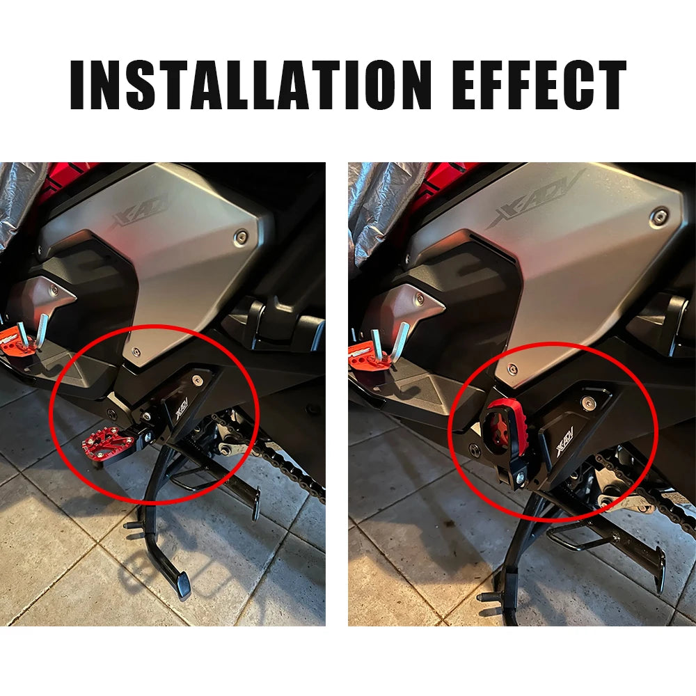 2023 X-ADV Motorcycle CNC Rear Pedal Foot Stand Folding Footrests Passenger FootPegs For HONDA XADV 750 XADV750 2021 2022 2023-EXPROTAS