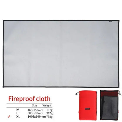Outdoor Camping Fireproof Cloth BBQ Insulation Mat Flame Retardant Fiberglass Pad