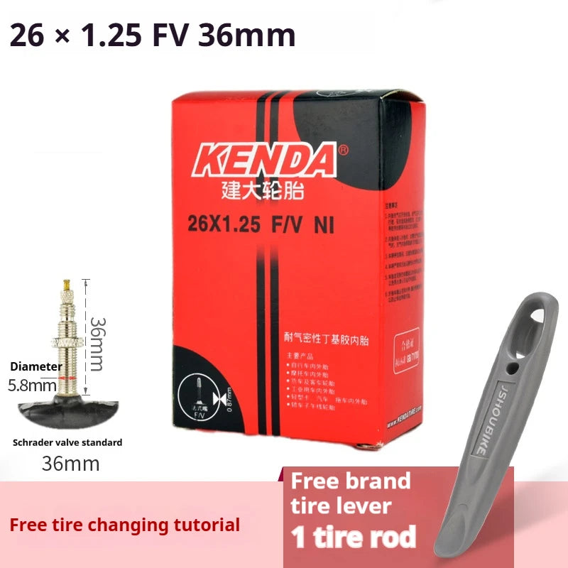 Inner Tube KENDA 26 Inch MTB  Butyl Rubber AV FV 32/36/48mm 1.25-2.4 Tyres