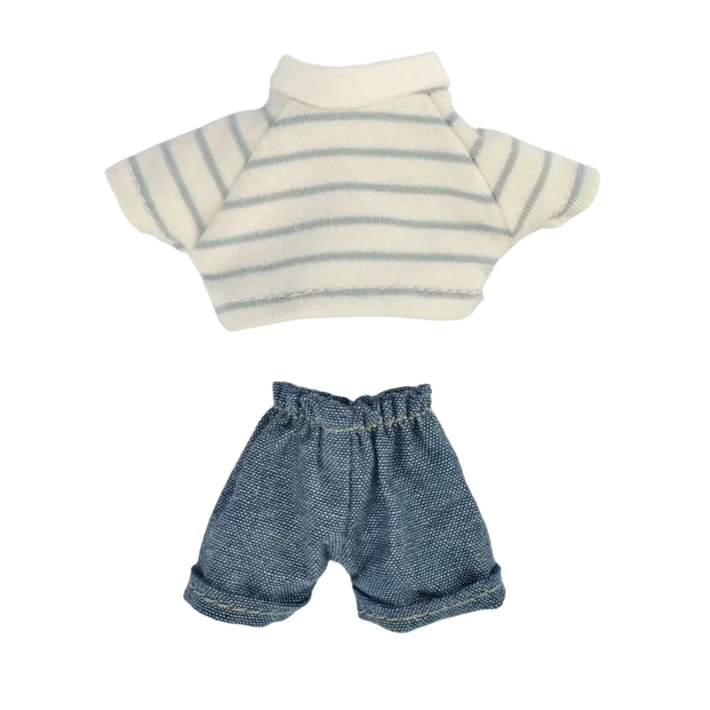 9 Styles Plush Clothes Outfits for 6 Inch Silicone Reborn Doll Overalls