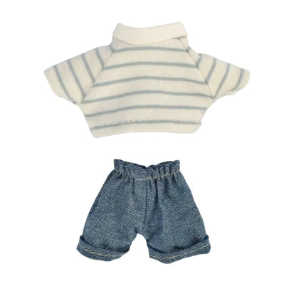 9 Styles Plush Clothes Outfits for 6 Inch Silicone Reborn Doll Overalls