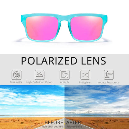 2025 KDEAM Polarized Sunglasses Red Mirror Lens Unisex Outdoor Eyewear