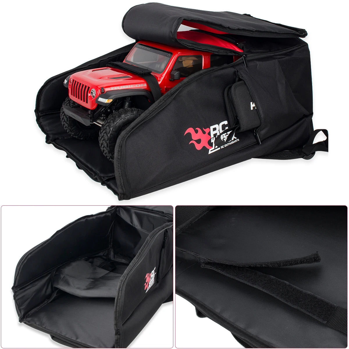 Large Capacity RC Car Storage Backpack Waterproof for 1/10 Crawler Axial SCX10 Capra TRX4 TRX6 D90 TF2 CC01 Outdoor Carry Bag