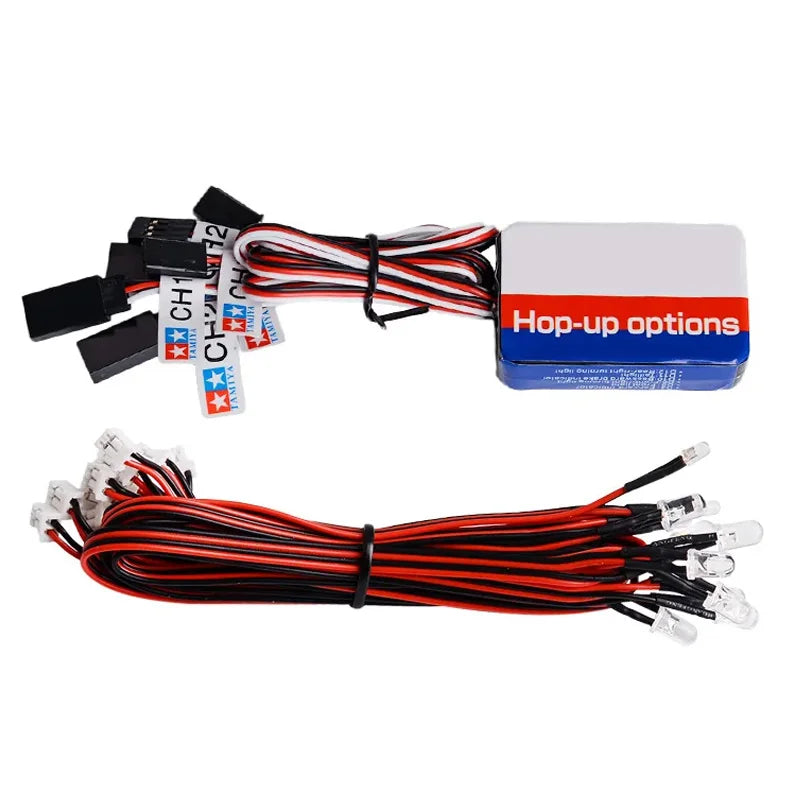 LED Light 12 Simulation Flash Lighting Kit for 1/10 RC Car Steering Brake