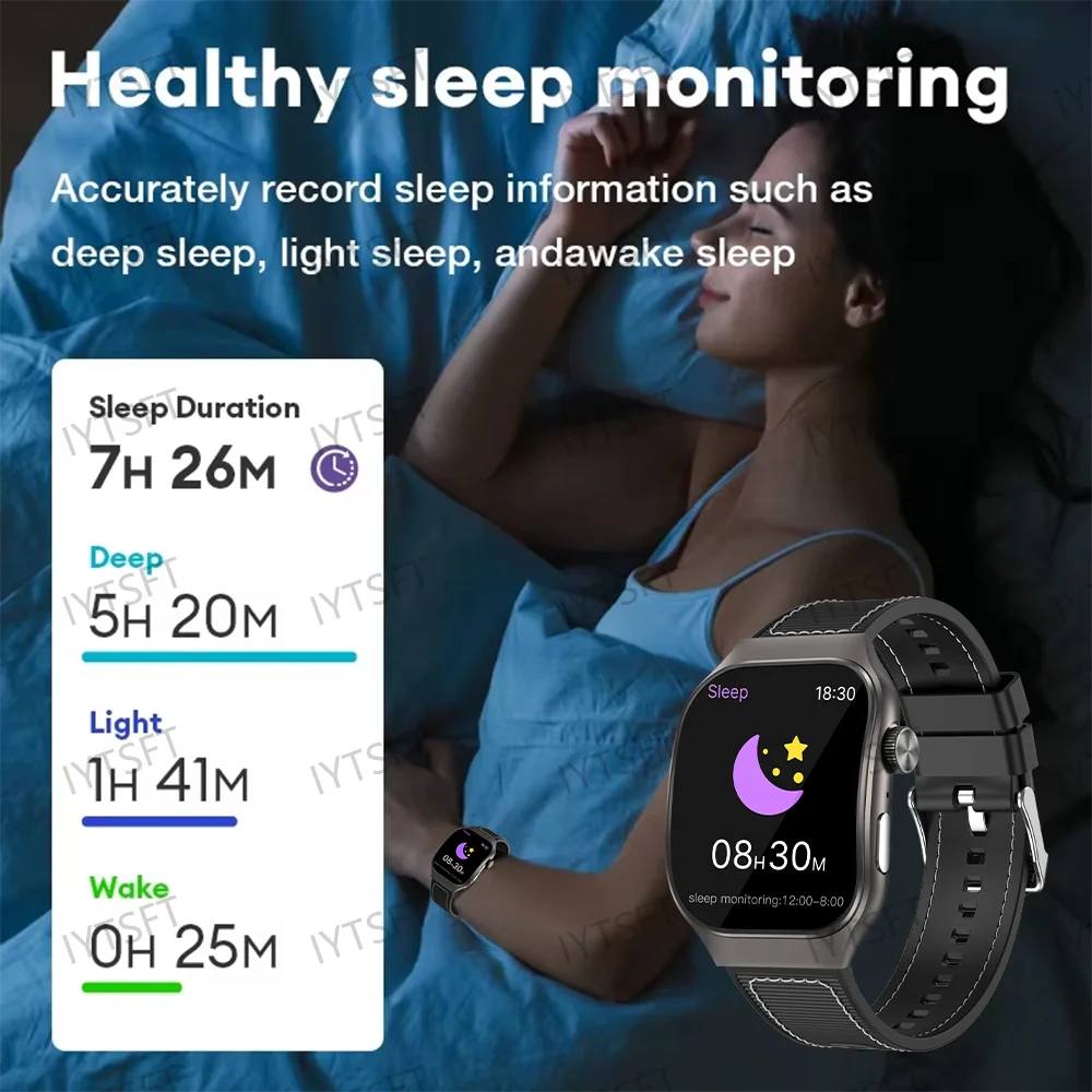 LAXASFIT Smart Watch Heart Rate Monitor 2.01 Inch Touch Screen for Men Women
