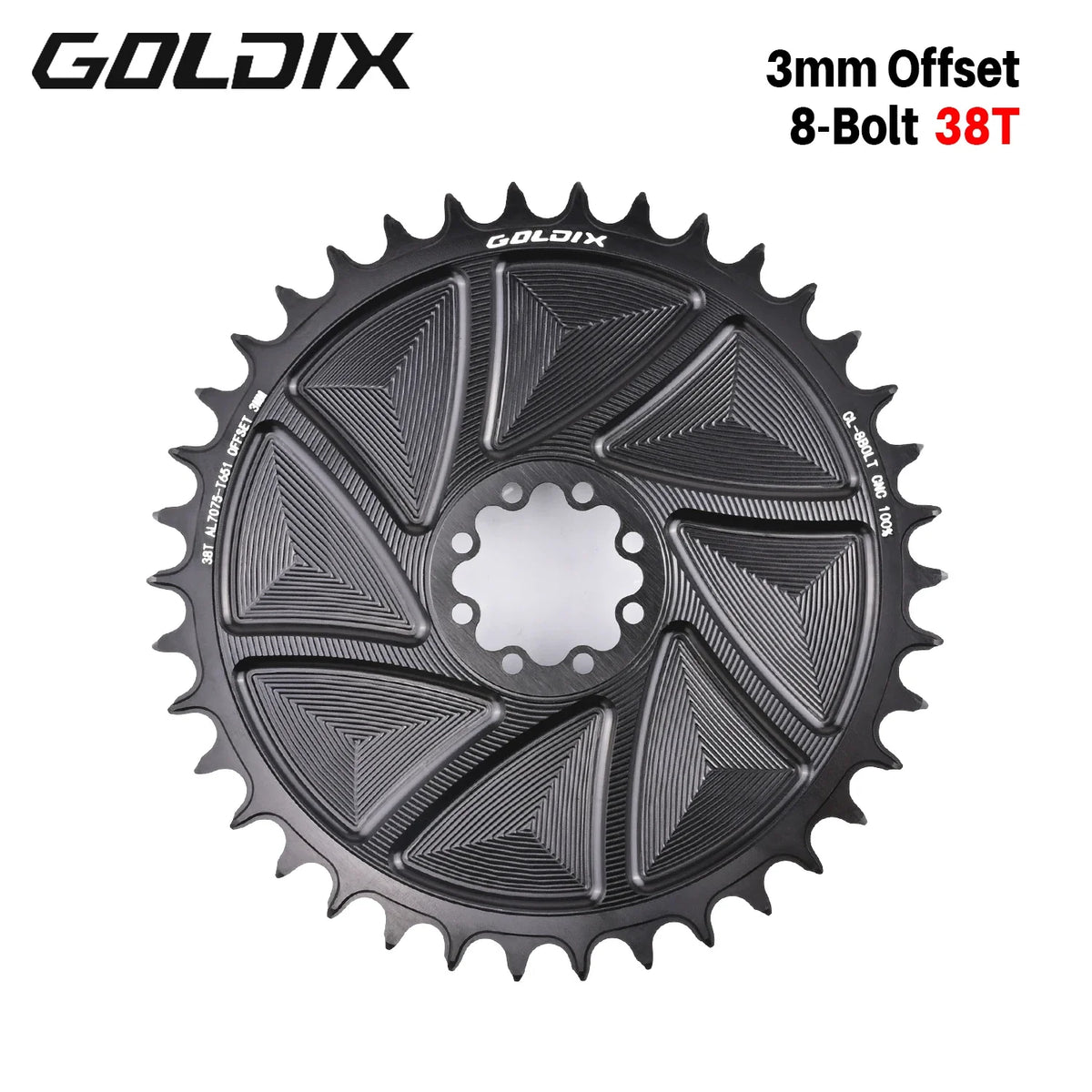 Goldix Chainring Wide Narrow CNC for SRAM 8-Bolt Crankset