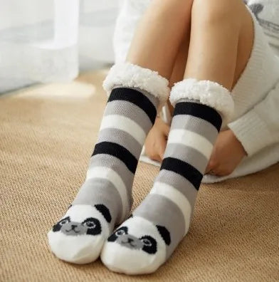 Winter Warm Fuzzy Fluffy Socks Non Slip Cozy Slipper Christmas Gift