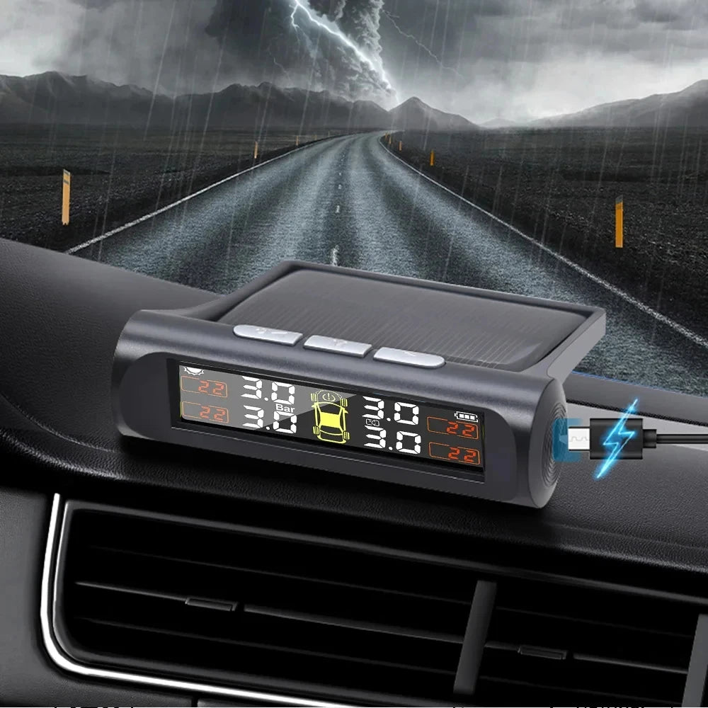 Intelligence Wireless Tire Pressure Monitoring System with 4 Sensors
