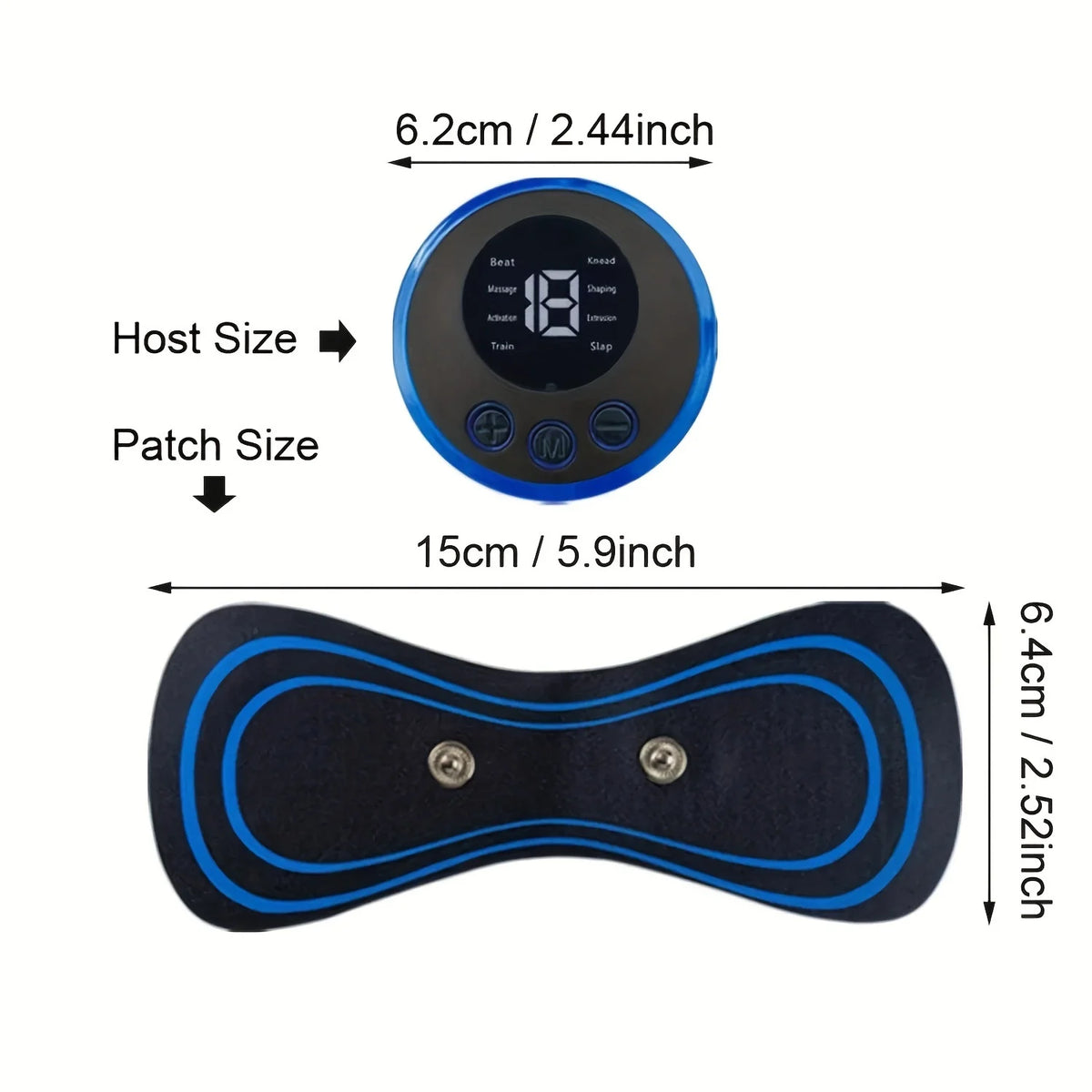 Neck Massage Massager Electric Muscle Pain Relief 4Pcs 19 Levels Vibration
