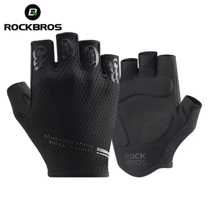 ROCKBROS Cycling Gloves Half-Finger Shockproof Breathable High-Elastic Summer Bike Gloves