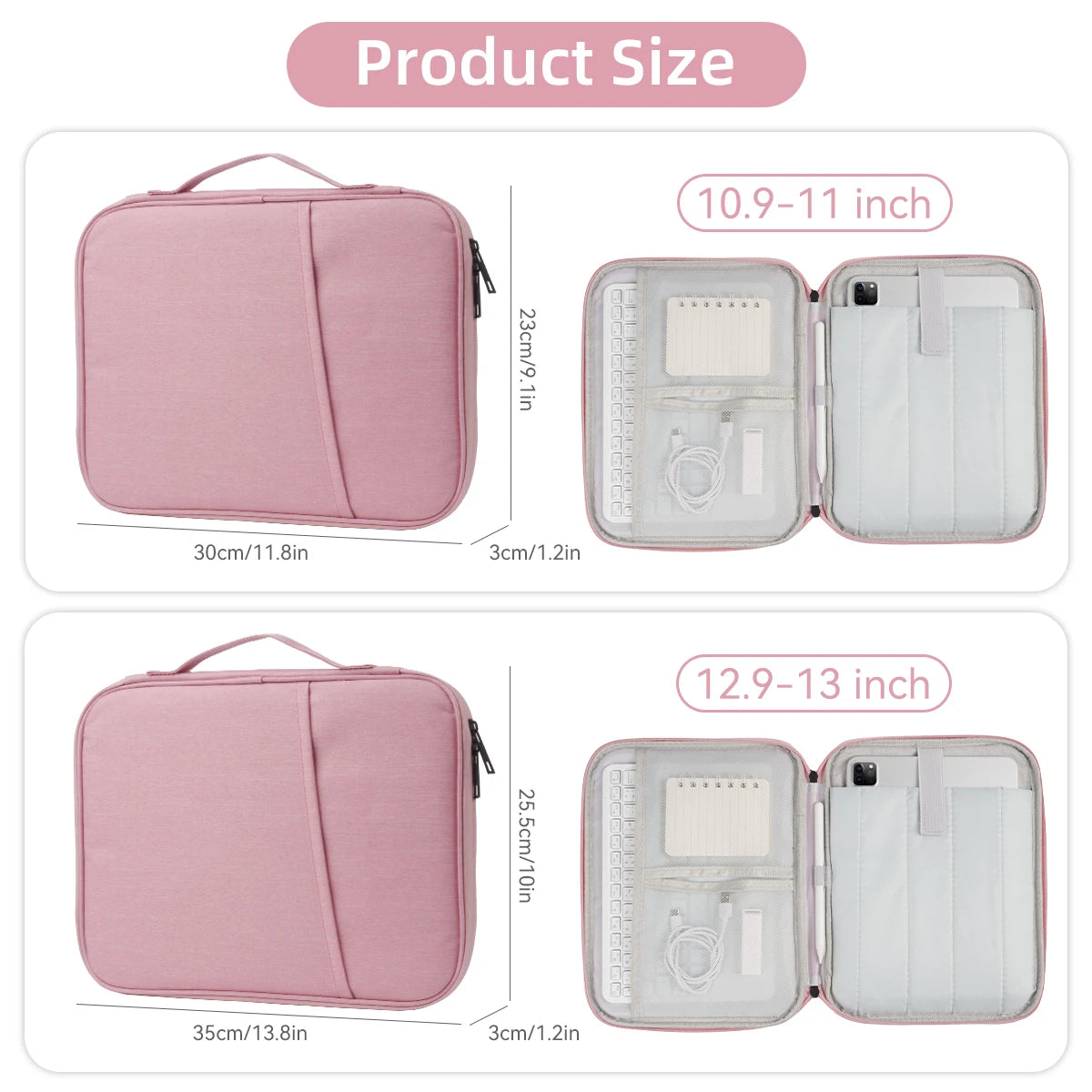 Laptop Bag Sleeve for 11-13 Inch Tablet Waterproof Padded Carry Case