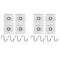 4Pcs S Shaped Camping Awning Hooks Clips Durable RV Tent Hangers Light Hangers with Holes Practical Caravan Camperb Accessories