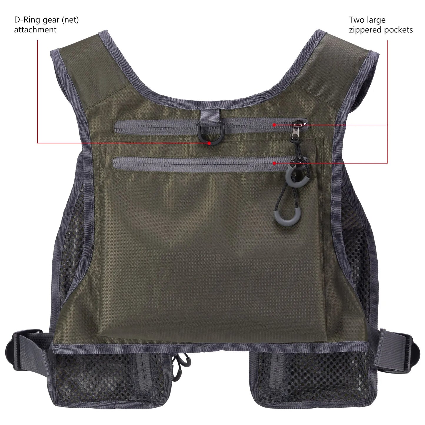 Fly Fishing Vest Bassdash FV08 Lightweight Chest Pack One Size Men Women