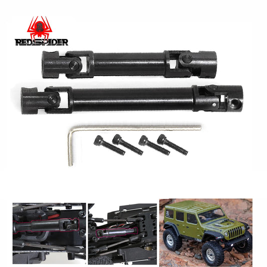 RED SPIDER 2pcs Steel Drive Shafts for Axial SCX24 Chevy Wrangler Bronco