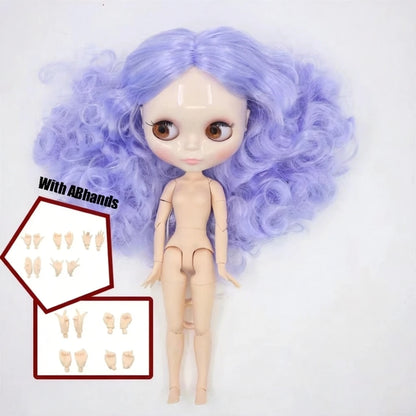 ICY DBS Blythe Doll White Skin Joint Body Long Colourful Hair Glossy Face