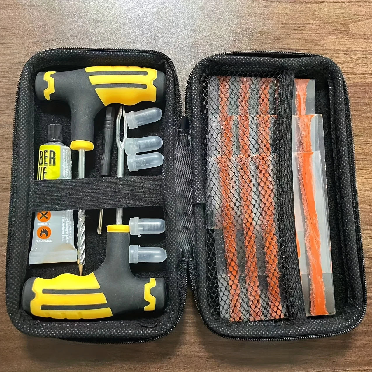 Portable Flat Tire Repair Rubber Cement Multi-Tool for Roadside Use