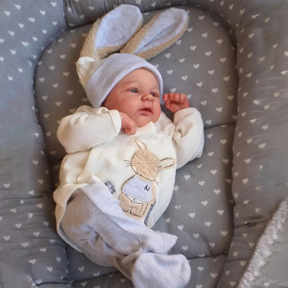 19inch Already Painted Finished Newborn Reborn Baby Doll Elijah Awake