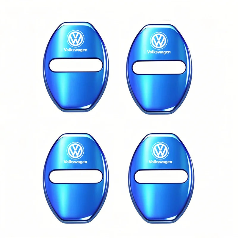 4Pcs Car Door Lock Cover Protective Buckle Sticker for VW Golf MK6