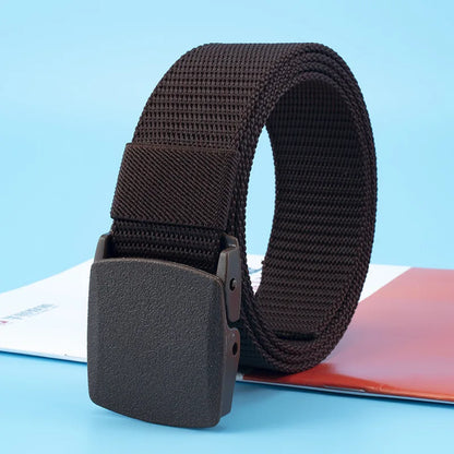 Nylon Adjustable Belt 120cm Tactical Outdoor Military Waist Plastic Buckle
