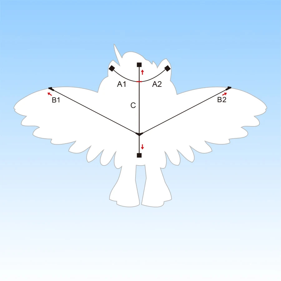 1.4-Meter Foal Kite Easy to Fly for Beginners Colorful Wings Irregular Shape