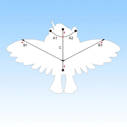 1.4-Meter Foal Kite Easy to Fly for Beginners Colorful Wings Irregular Shape