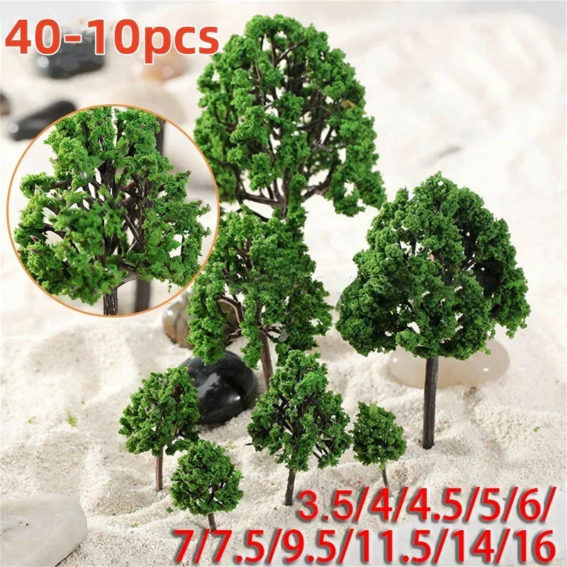 20Pcs Pine Trees Model 15cm Scenery for Scale Railway Layout Wargame Decor