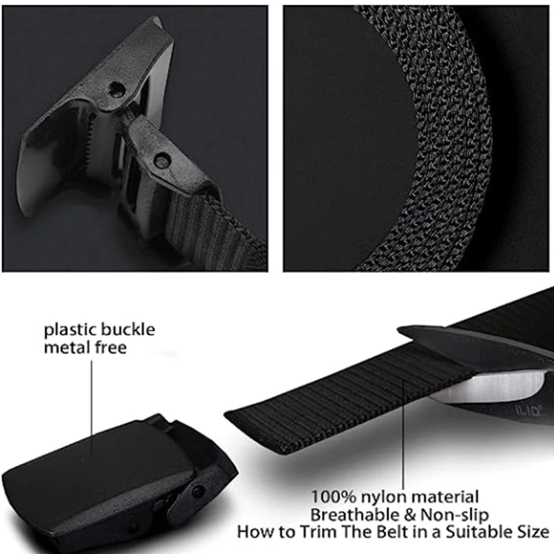Nylon Adjustable Belt 120cm Tactical Outdoor Military Waist Plastic Buckle