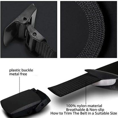 Nylon Adjustable Belt 120cm Tactical Outdoor Military Waist Plastic Buckle