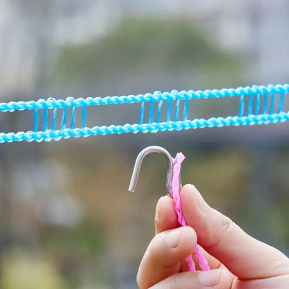 Portable Drying Rope Clothesline Windproof Non-Slip Camping Travel Line