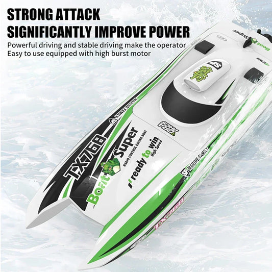 TX768 High-speed Turbojet Speedboat 30km/h 2.4GHz Brushless 2212 Motor Remote Control Speedboat Adult and Children's Toy-EXPROTAS