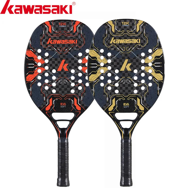 Kawasaki 12K 100% Carbon Fiber Racket Beach Tennis Master M12-EXPROTAS