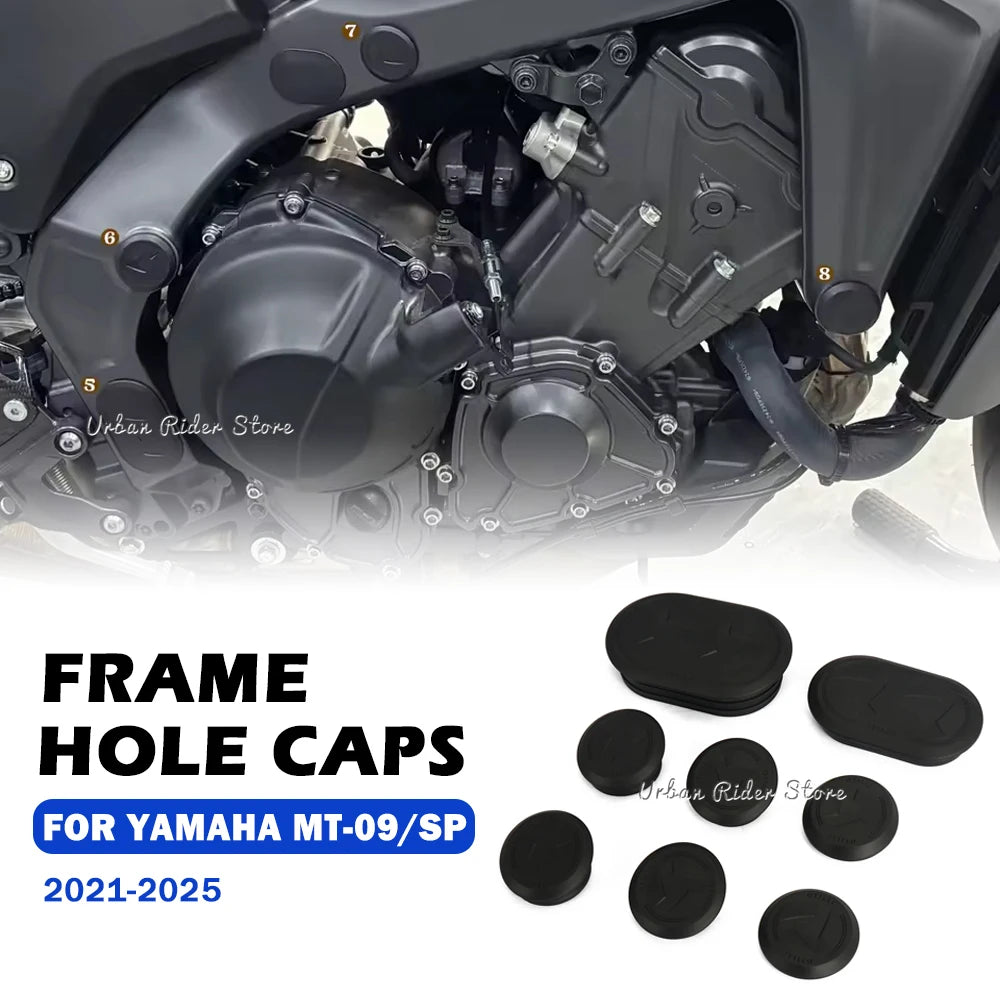 Frame Hole Cover Caps Plug Kit Compatible with Yamaha MT-09 SP 2021-2025