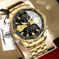 Stainless Steel Poedagar Men’s Waterproof Quartz Luminous Wristwatch Date