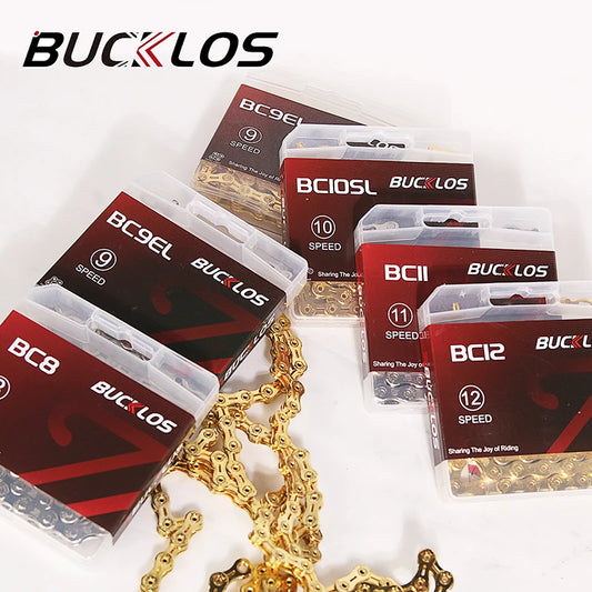 MTB Road Bike Chain BUCKLOS 8-12 Speed 116/126 Links Bicycle