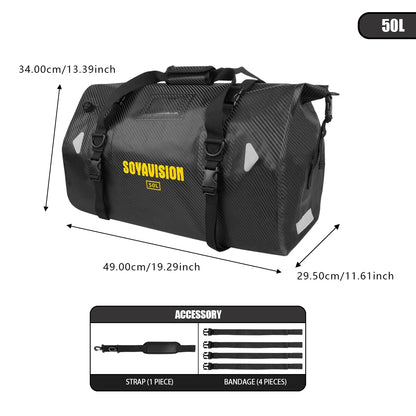 Motorcycle Waterproof TailBag Travel Outdoor Dry Luggage Roll Pack Bag 20/66/100L Motorbike Luggage Backpack Motorcycle Seat Bag