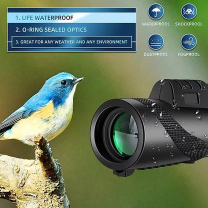 80x100 HD Zoom Telescope Long Distance Folding Outdoor Hunting Camping Travel