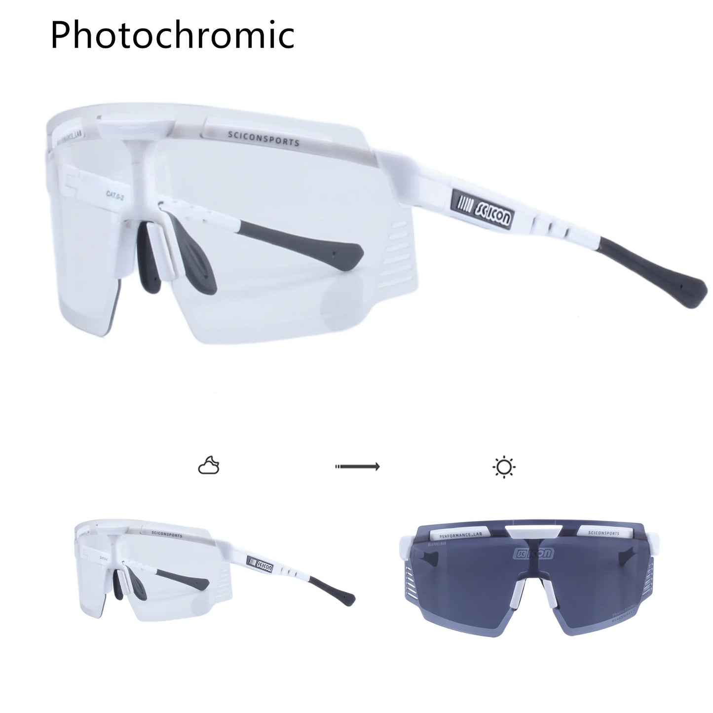 Scicon Photochromic Cycling Sunglasses MTB Road Bike Sports Eyewear Men Women