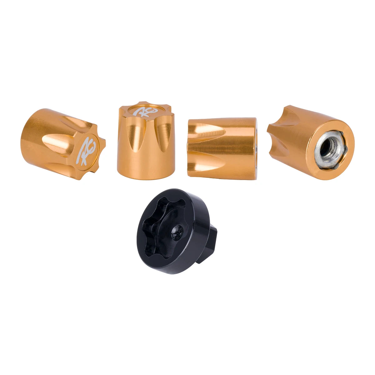 4Pcs Metal Wheel Centre Dust Caps M4 Nuts 1/10 RC Crawler TRX4 SCX10 D90 TF2